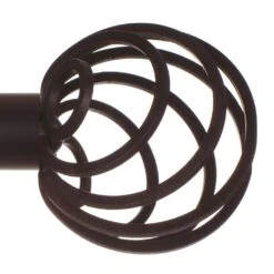 25mm Spiral Finial In Matt Black