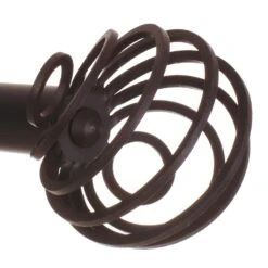 25mm Spiral Finial In Matt Black 6 25mm Spiral Finial In Matt Black -Curtain Hardware Shop 6062mb 2