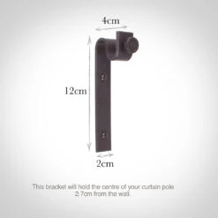 12mm Chapel Standard Bracket In Beeswax -Curtain Hardware Shop 6066bw 13