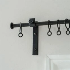 12mm Chapel Standard Bracket In Matt Black -Curtain Hardware Shop 6066mb 12 1