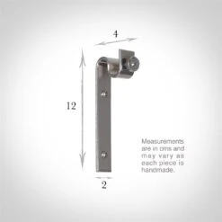 12mm Chapel Standard Bracket In Mercury -Curtain Hardware Shop 6066me 3