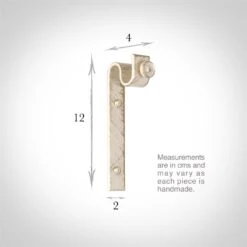 12mm Chapel Standard Bracket In Old Ivory -Curtain Hardware Shop 6066oi 3