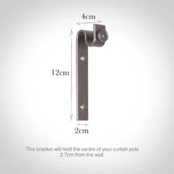 12mm Chapel Standard Bracket In Polished 7 12mm Chapel Standard Bracket In Polished -Curtain Hardware Shop 6066po 13