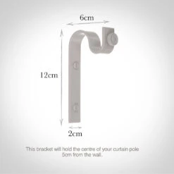 20mm Chapel Standard Bracket In Clay -Curtain Hardware Shop 6067cl 13