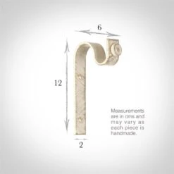 20mm Chapel Standard Bracket In Old Ivory -Curtain Hardware Shop 6067oi 3