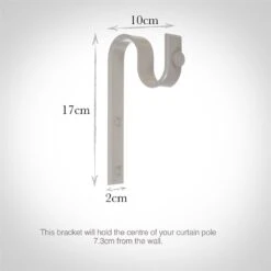 38mm Chapel Standard Bracket In Clay -Curtain Hardware Shop 6069cl 13