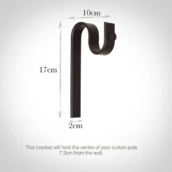 38mm Chapel Standard Bracket In Matt Black 7 38mm Chapel Standard Bracket In Matt Black -Curtain Hardware Shop 6069mb 13