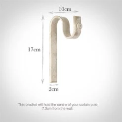 38mm Chapel Standard Bracket In Old Ivory -Curtain Hardware Shop 6069oi 13
