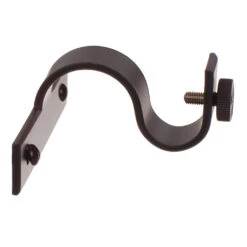 20mm Chapel Centre Bracket In Matt Black -Curtain Hardware Shop 6071mb 20