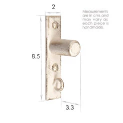 20mm Chapel Recess Bracket In Old Ivory -Curtain Hardware Shop 6075oi 13