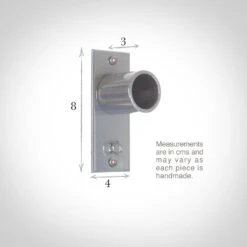 38mm Chapel Recess Bracket In Mercury 6 38mm Chapel Recess Bracket In Mercury -Curtain Hardware Shop 6077me 13