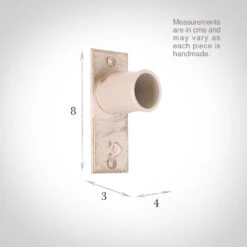 38mm Chapel Recess Bracket In Old Ivory -Curtain Hardware Shop 6077oi 13
