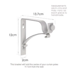 20mm Chapel Extended Bracket In Clay -Curtain Hardware Shop 6078CL 13