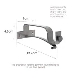 20mm Chapel Extended Centre Bracket In Polished -Curtain Hardware Shop 6079PO 13