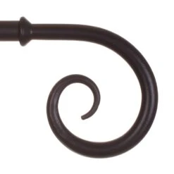 25mm Crook Finial In Matt Black