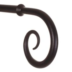 25mm Crook Finial In Matt Black -Curtain Hardware Shop 607mb 2