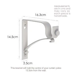 25mm Chapel Extended Standard Bracket In Clay -Curtain Hardware Shop 6080CL 13