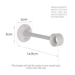 25mm Extended Sleeve Bracket In Clay 7 25mm Extended Sleeve Bracket In Clay -Curtain Hardware Shop 6083CL 13