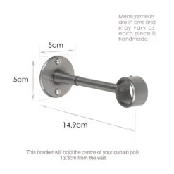 25mm Extended Sleeve Bracket In Polished -Curtain Hardware Shop 6083PO 13