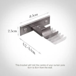 25mm Chapel Adjustable Passing Bracket, Polished -Curtain Hardware Shop 6091po 13