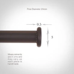 20mm Button Finial In Beeswax -Curtain Hardware Shop 620bw 13