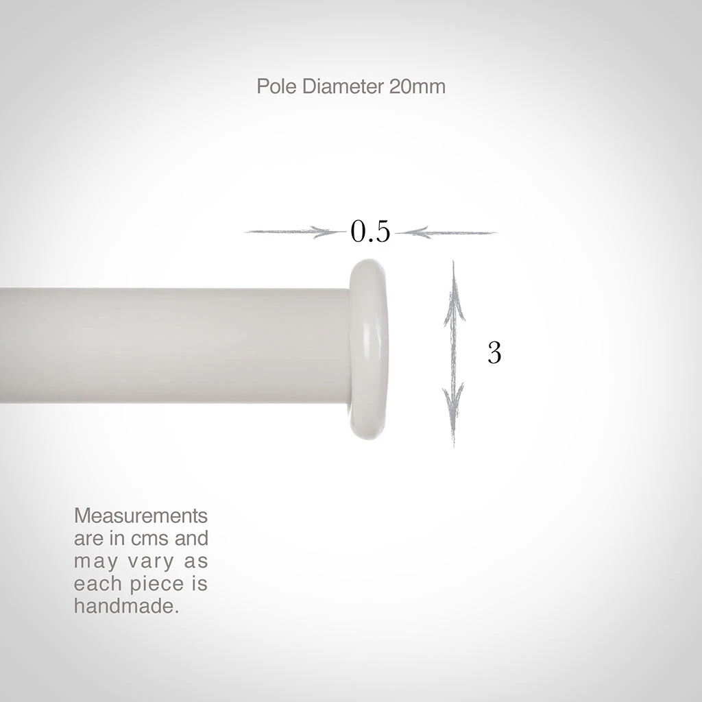 20mm Button Finial In Clay 3 20mm Button Finial In Clay - Image 3