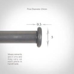 20mm Button Finial In Polished 7 20mm Button Finial In Polished -Curtain Hardware Shop 620po 13