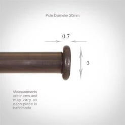 20mm Button Finial In Polished 9 20mm Button Finial In Polished -Curtain Hardware Shop 620po 3