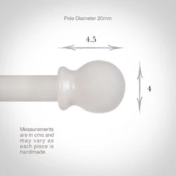 20mm Cannonball Finial In Clay -Curtain Hardware Shop 621cl 13