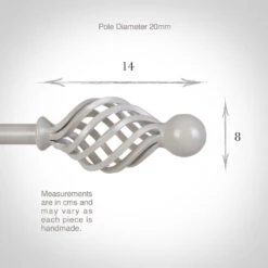 20mm Cage & Ball Finial In Clay -Curtain Hardware Shop 622cl 13