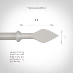 20mm Spear Finial In Clay -Curtain Hardware Shop 624cl 13