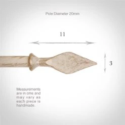 20mm Spear Finial In Old Ivory 7 20mm Spear Finial In Old Ivory -Curtain Hardware Shop 624oi 3