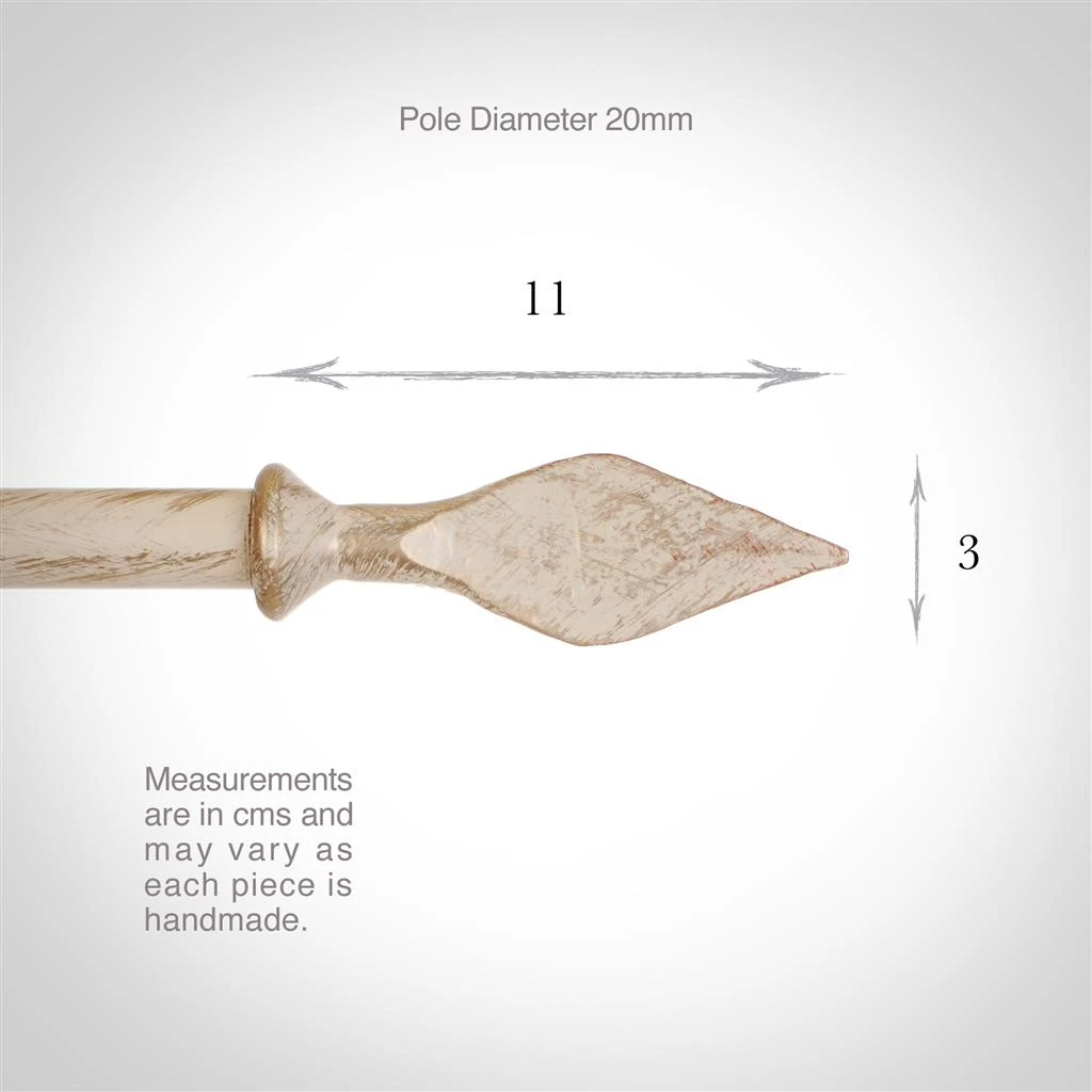 20mm Spear Finial In Old Ivory 4 20mm Spear Finial In Old Ivory - Image 4