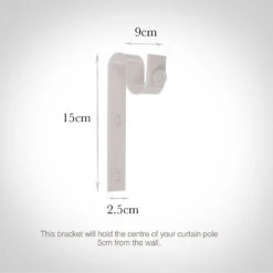 25mm Chapel Standard Bracket In Clay 6 25mm Chapel Standard Bracket In Clay -Curtain Hardware Shop 6251cl 13