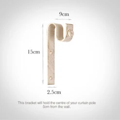 25mm Chapel Standard Bracket In Old Ivory -Curtain Hardware Shop 6251oi 13
