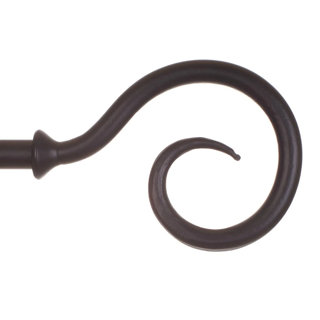 20mm Bishop's Crook Finial In Matt Black 1 20mm Bishop's Crook Finial In Matt Black