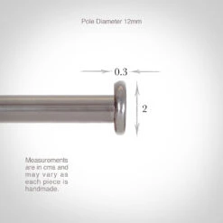 12mm Button Finial In Mercury -Curtain Hardware Shop 628me 13