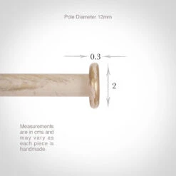 12mm Button Finial In Old Ivory 6 12mm Button Finial In Old Ivory -Curtain Hardware Shop 628oi 13