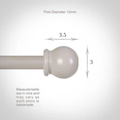 12mm Cannonball Finial In Clay -Curtain Hardware Shop 629cl 13