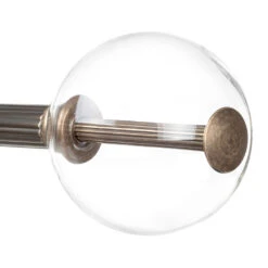 19mm Clear Glass Ball Finial In Antique Brass -Curtain Hardware Shop 6301AB 21