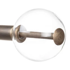 25mm Clear Glass Ball Finial In Antique Brass 10 25mm Clear Glass Ball Finial In Antique Brass -Curtain Hardware Shop 6303AB 20