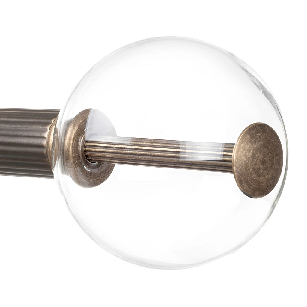 25mm Clear Glass Ball Finial In Antique Brass 5 25mm Clear Glass Ball Finial In Antique Brass - Image 5