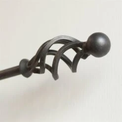 12mm Cage & Ball Finial In Beeswax -Curtain Hardware Shop 630bw 4