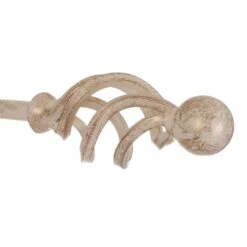 12mm Cage & Ball Finial In Old Ivory -Curtain Hardware Shop 630oi 2