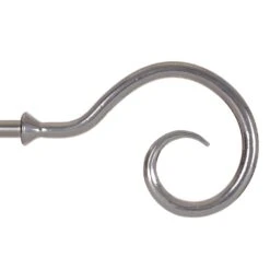 12mm Bishop's Crook Finial In Mercury