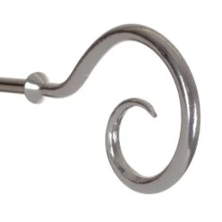 12mm Bishop's Crook Finial In Mercury -Curtain Hardware Shop 632me 2