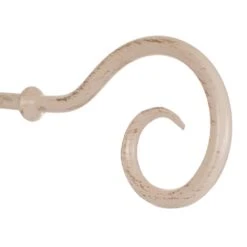 12mm Bishop's Crook Finial In Old Ivory -Curtain Hardware Shop 632oi 2