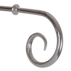 12mm Crook Finial In Mercury -Curtain Hardware Shop 633me 2