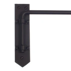 12mm Button Dormer Rod In Matt Black -Curtain Hardware Shop 636aamb 20