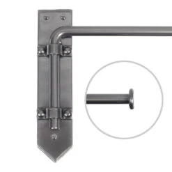 12mm Button Dormer Rod In Mercury -Curtain Hardware Shop 636aame 20